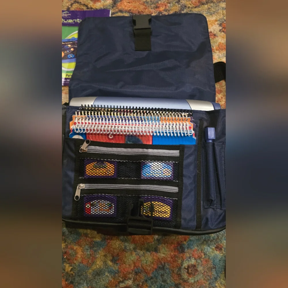 Leapfrog Quantum Kids Educational Learning Console Bundle with Laptop Bag, Games